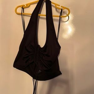 Black Cropped Tank Top